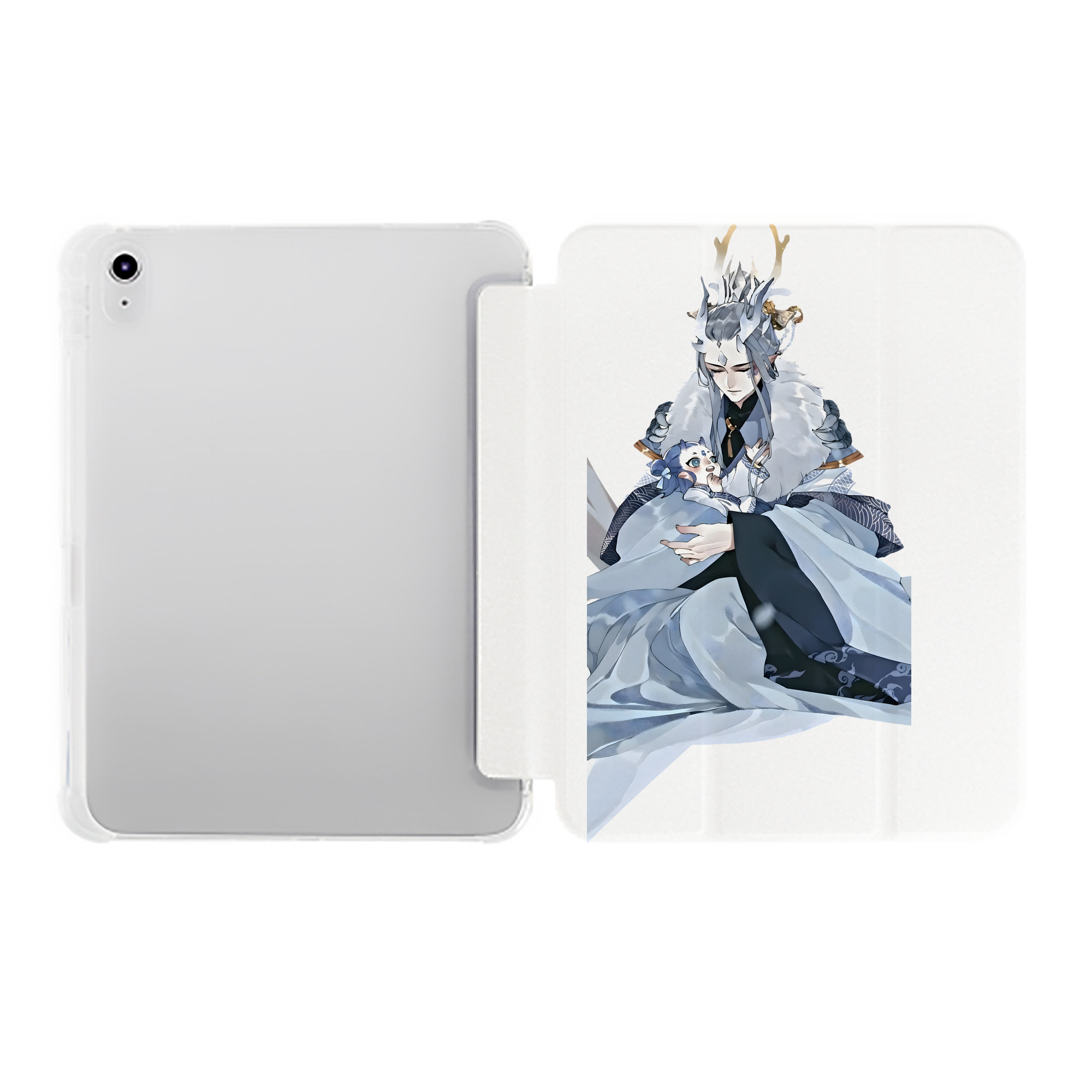 （画像用） Ne Zha 2 ナタ 魔童の大暴れ IPad ケース ペン収納付き 三つ折りスタンド PUレザー×シリコン 対応機種9.5/10.5/10.9インチ